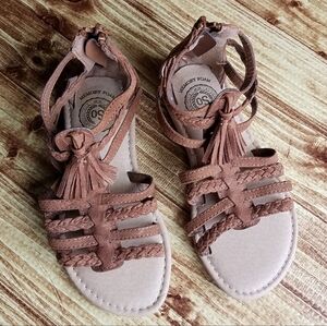 Kohl's SO Spectator 13 Size Gladiator Sandals Bown Braided Kids Sandals Girls